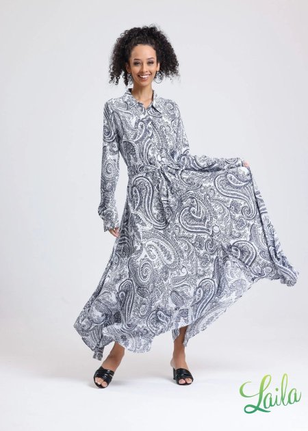 فستان مزركش بقبة