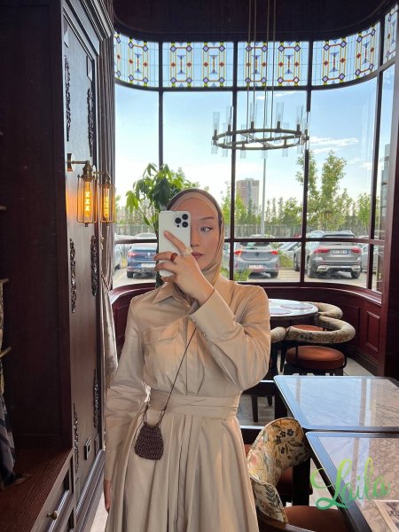 Soft Cotton | فستان طويل بحزام