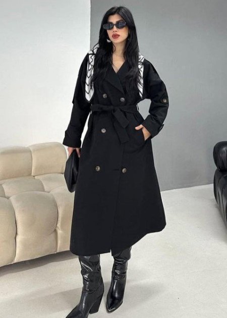 ترانشكوت طويل غير مبطن